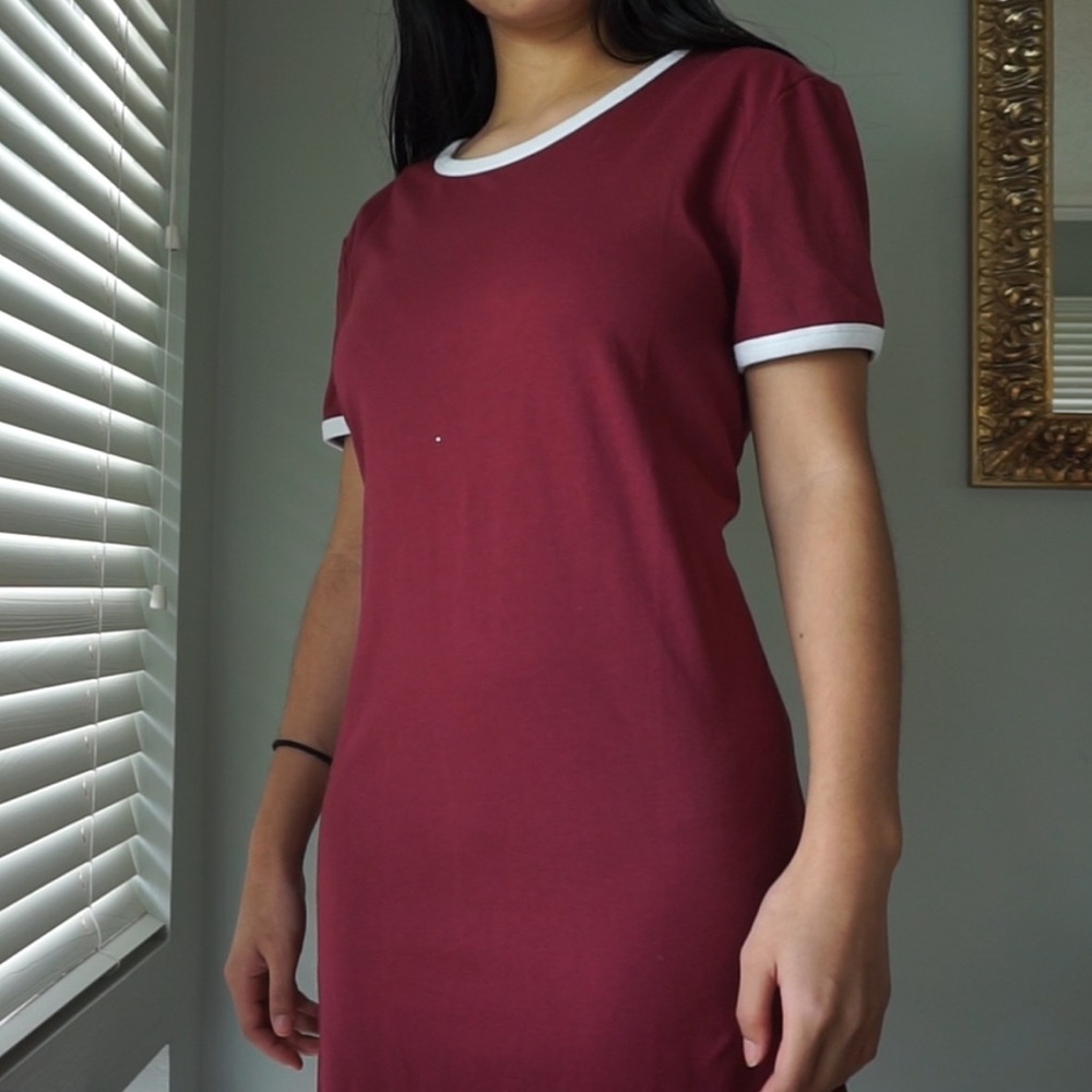 NWOT Maroon T-Shirt Dress
